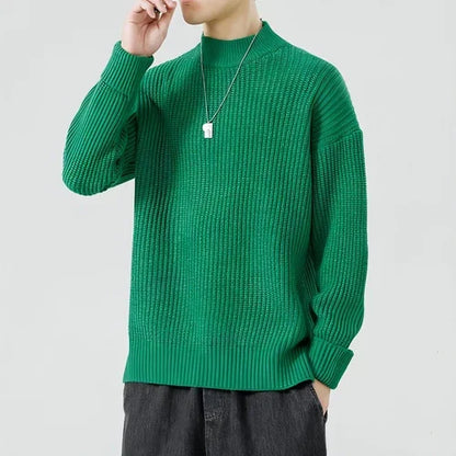 Half High Necked Sweater For Men's Casual Knitwear Outerwear - Which Mark