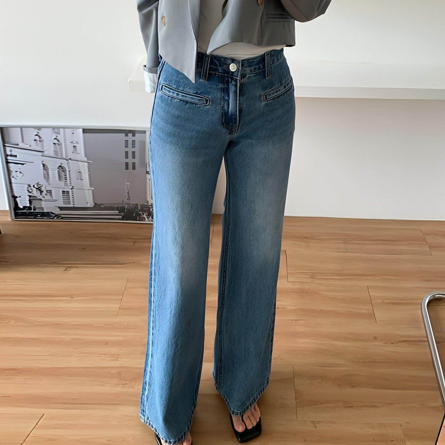 Retro High Waist Slimming Jeans Women - Which Mark