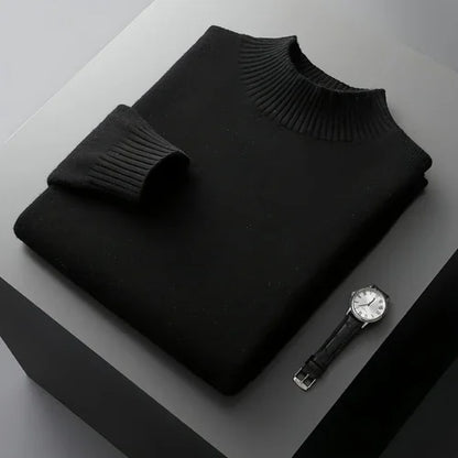 Mock Neck Sweater Men's Pure Wool - Which Mark