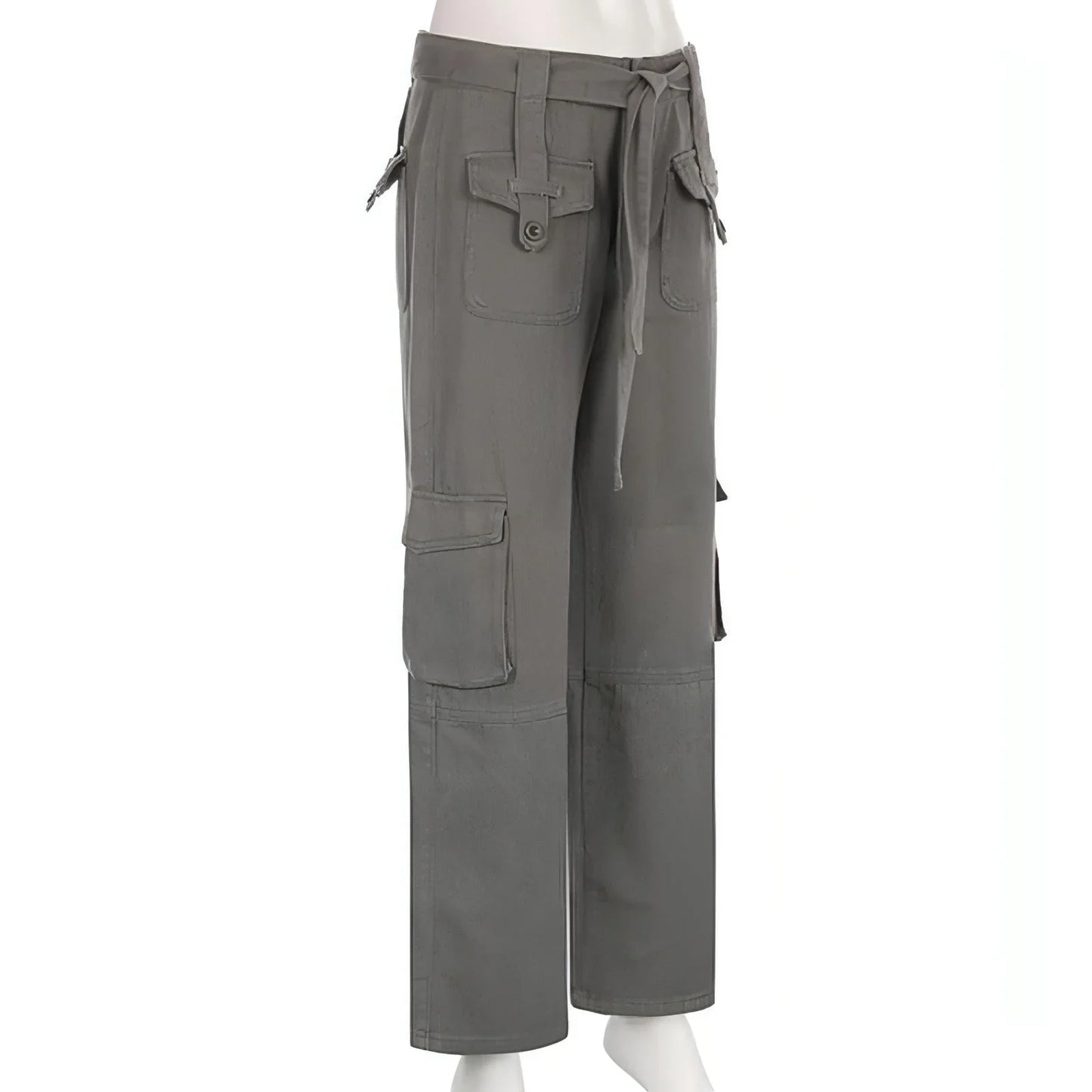 Vintage Multi Pocket Belt Casual Workwear Jeans Women - Which Mark