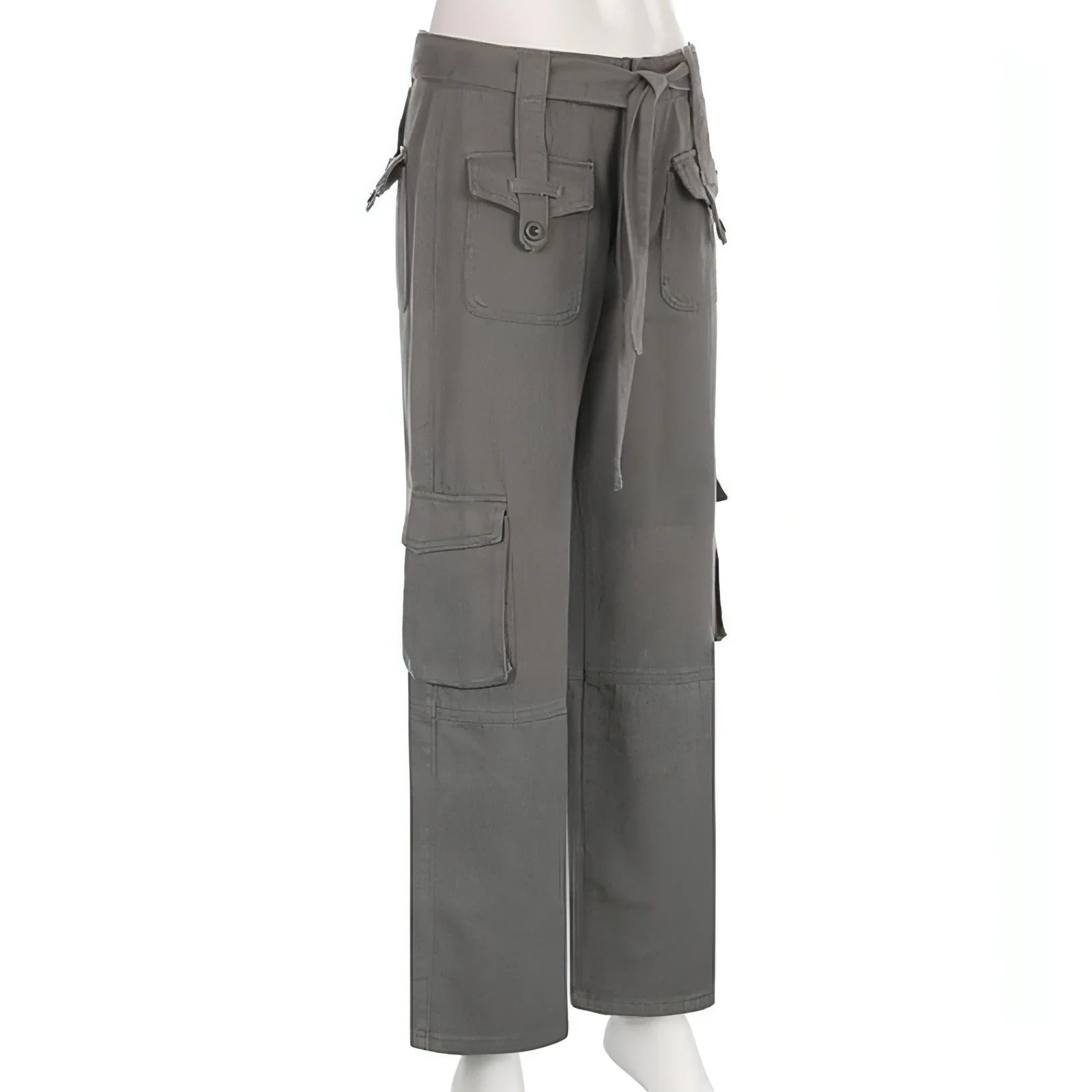 Vintage Multi Pocket Belt Casual Workwear Jeans Women - Which Mark