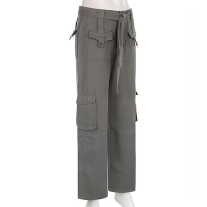 Vintage Multi Pocket Belt Casual Workwear Jeans Women - Which Mark