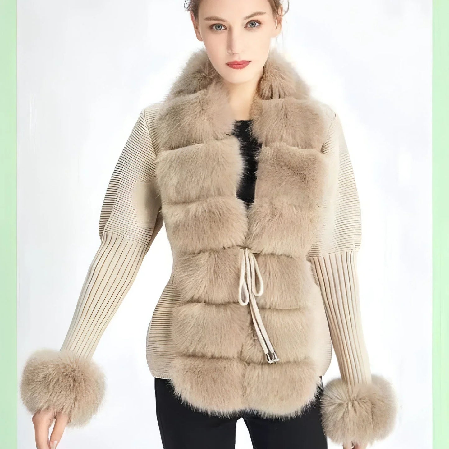 Placket Cuff Detachable Women's Jacket - Which Mark