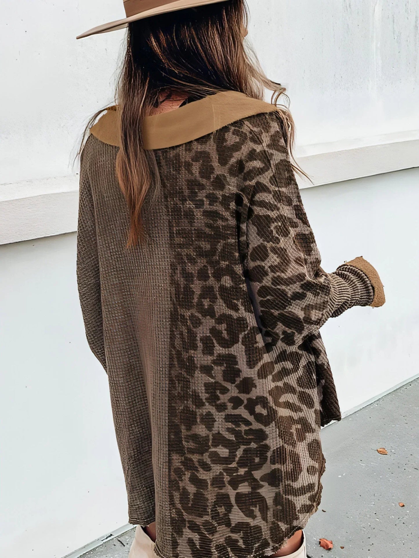 Loose Contrast Color V-neck Sweater Women - Which Mark