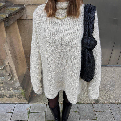 Women's Solid Color Basic Loose Casual Sweater - Which Mark