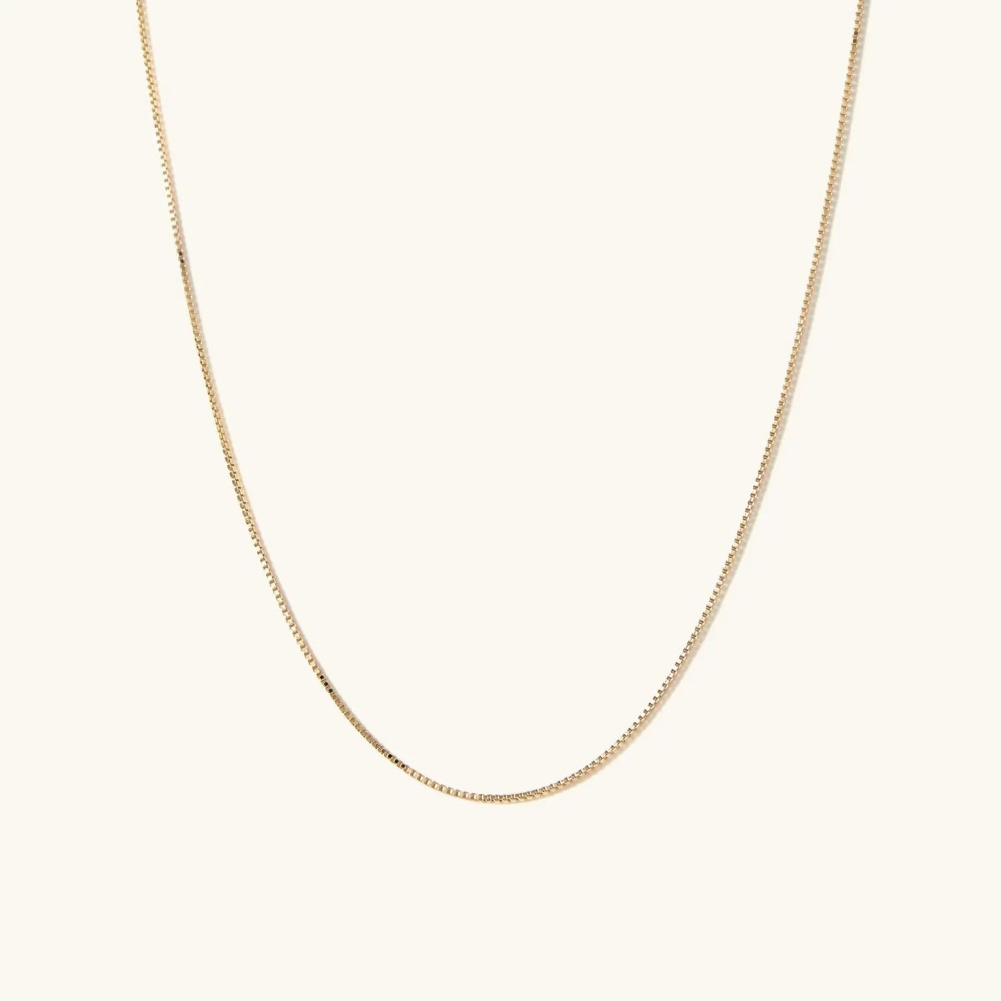14k Gold Baby Box Chain Necklace - Which Mark
