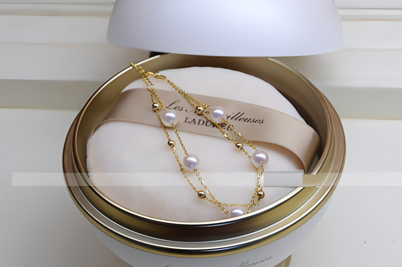 18k Gold Seawater Pearl Adjustable Double-layer Bracelet - Which Mark