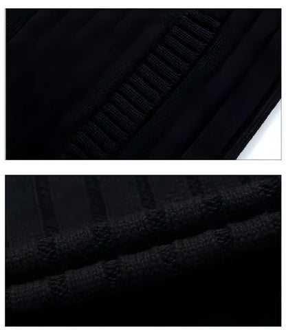 Zipper Outerwear Sweater Coat For Men Fleece-lined Thickened Winter - Which Mark