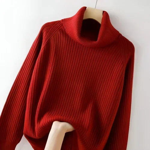 Turtleneck Bottoming Oversized Knit Sweater - Which Mark