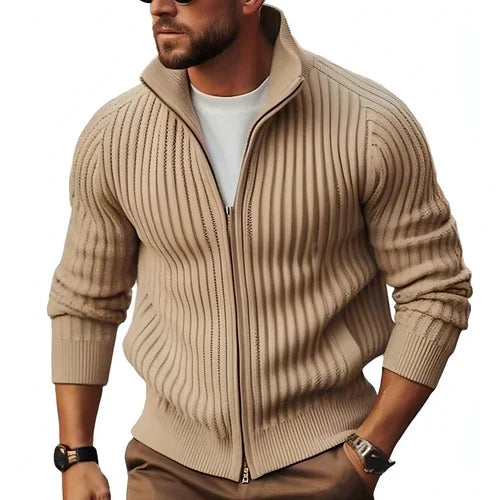 Zipper Outerwear Sweater Coat For Men Fleece-lined Thickened Winter - Which Mark