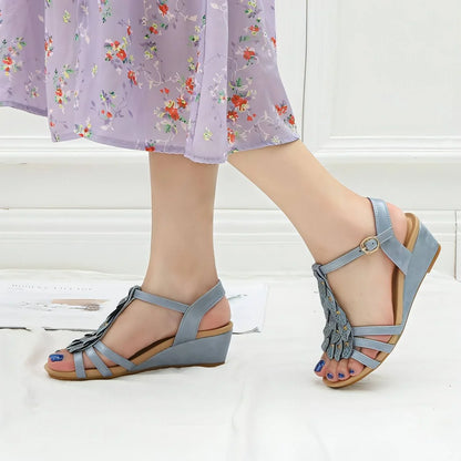 Women's Sandals Boho Bohemia Wedge Shoes Party Daily Beach Shoes - Which Mark