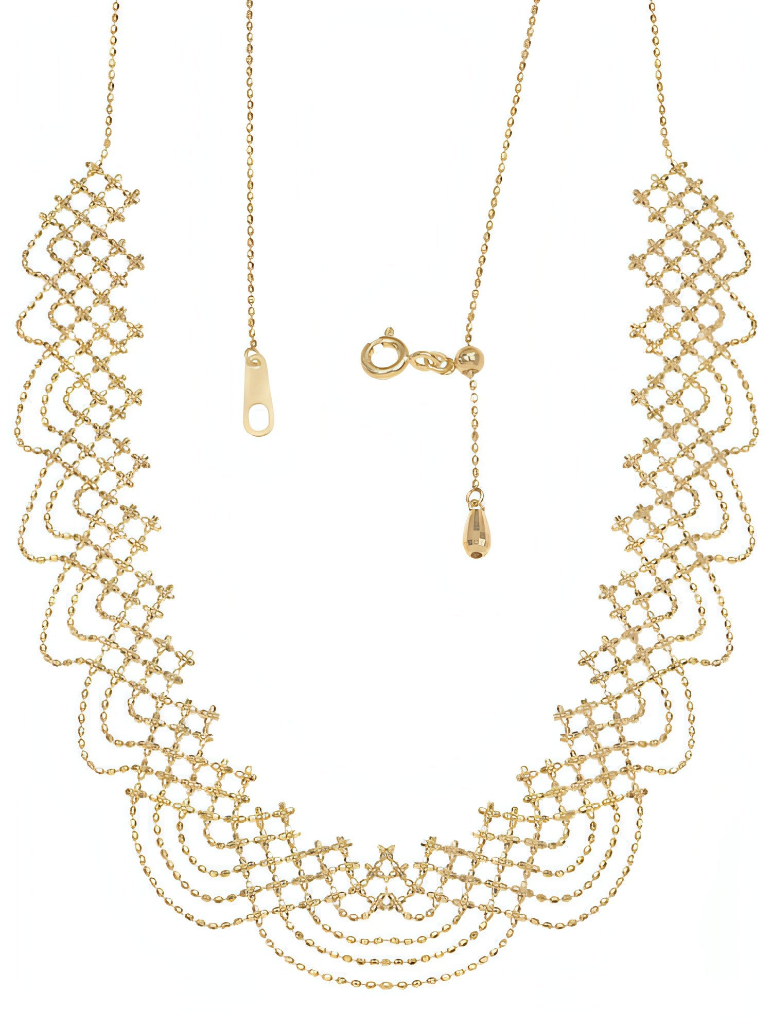 Rainbow Woven Gold Tassel Wooden Necklace - Which Mark