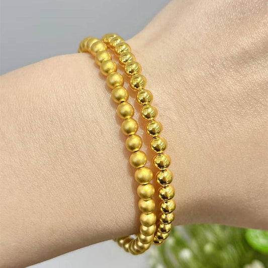 Bead Bead Hand String 999 Full Gold Material 5D Cyanide Free - Which Mark