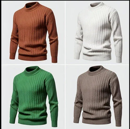 A.1. Autumn Men's Knitwear Solid Color Round Neck Fashion Sweater - Which Mark