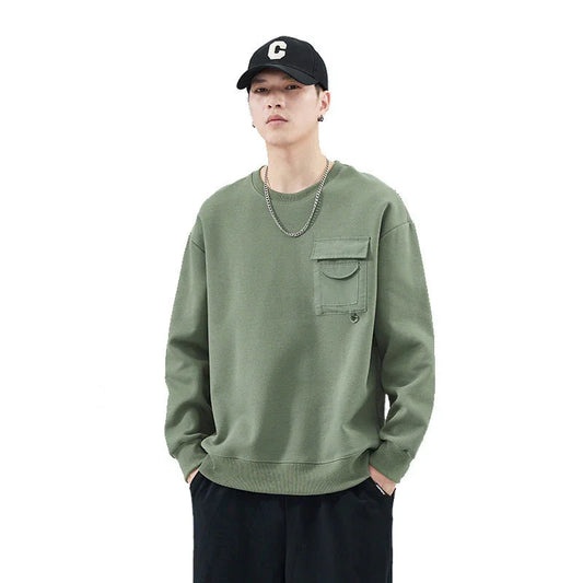 Men's Autumn Loose Round Neck Sweater - Which Mark