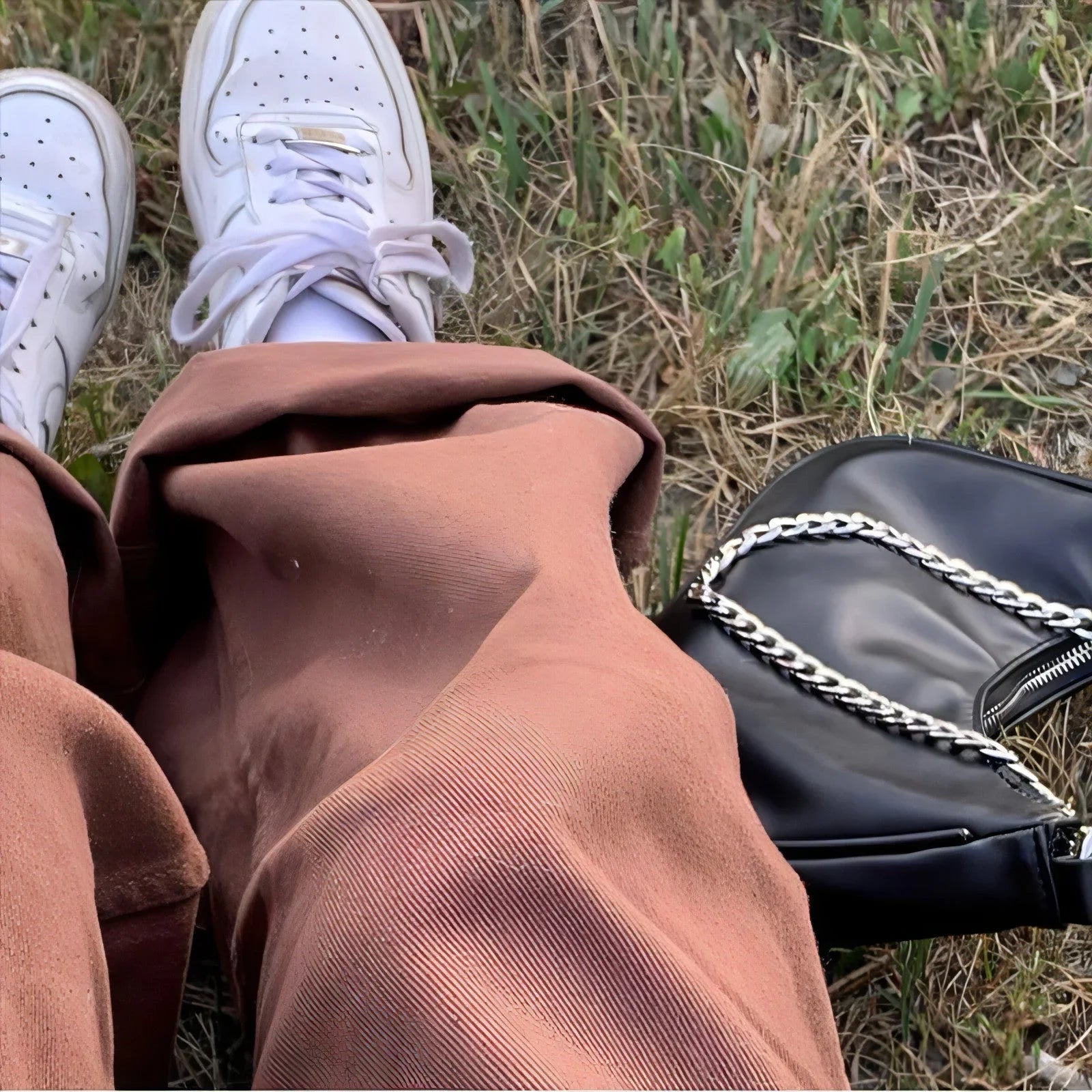 Brown Jeans Retro American Solid Color Looks Thin - Which Mark