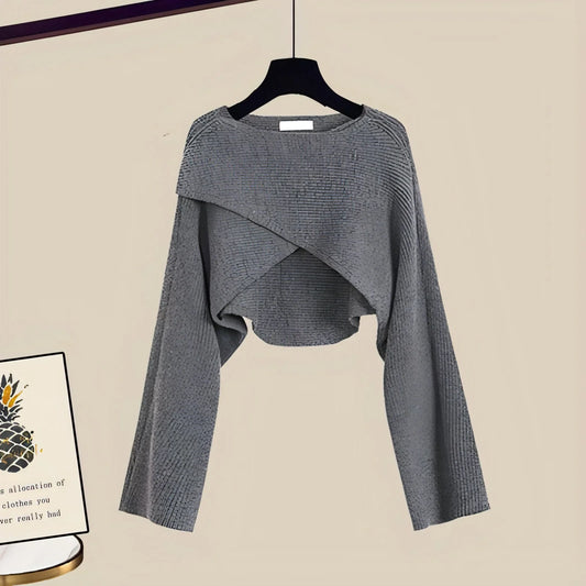 A.1 Knitted Sweater Wide Leg Pants Three-piece Set Autumn And Winter - Which Mark