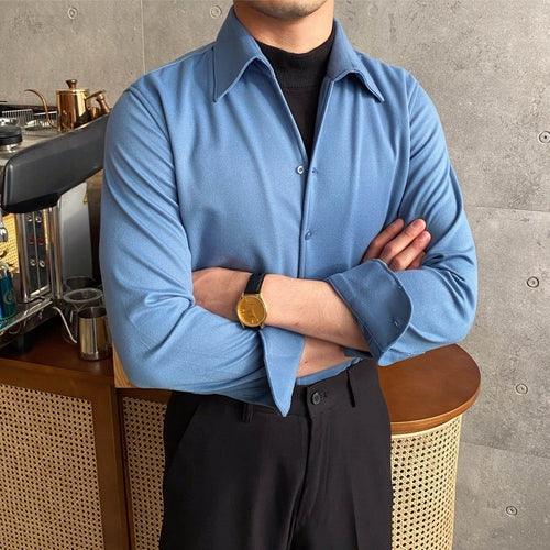 Casual Versatile DressShirt For Trendy Men - Which Mark