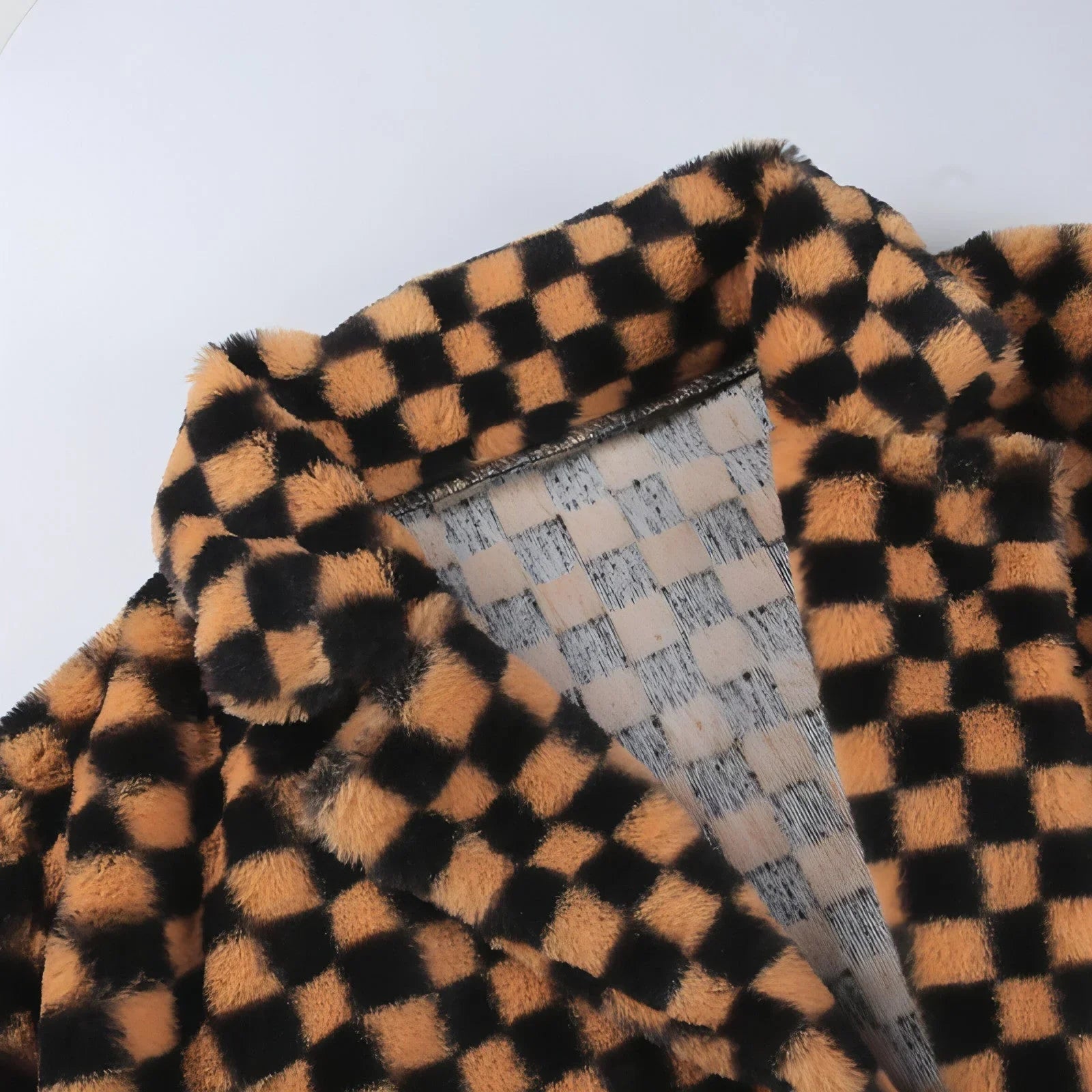 Checkerboard Plaid Sweater Women Street Hipster Blouse - Which Mark