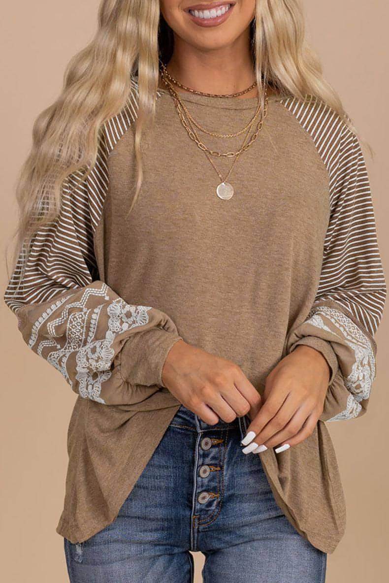 Sweater Round Neck Long Sleeves Top For Women - Which Mark