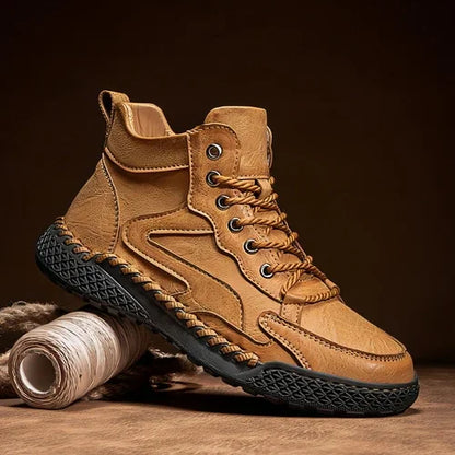 Winter Plush Insulated High Top Leather Shoes Men - Which Mark