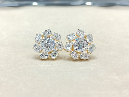 Moissanite Round & Oval Shape Earring – WE00107 - Which Mark