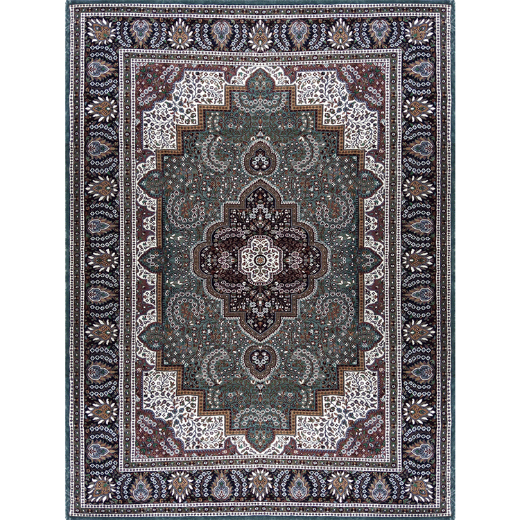 9×12 ft Handmade Royal Gray Persian Silk Carpet - Which Mark