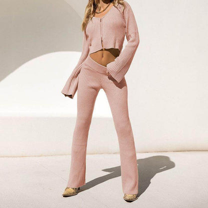 CozyEdge™ – 2-Piece Zip-Up Lounge Set with Cardigan Look - Which Mark