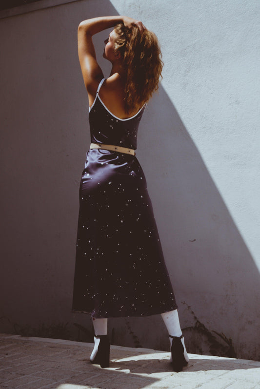 Andromeda Silk Dress in Twilight - Which Mark
