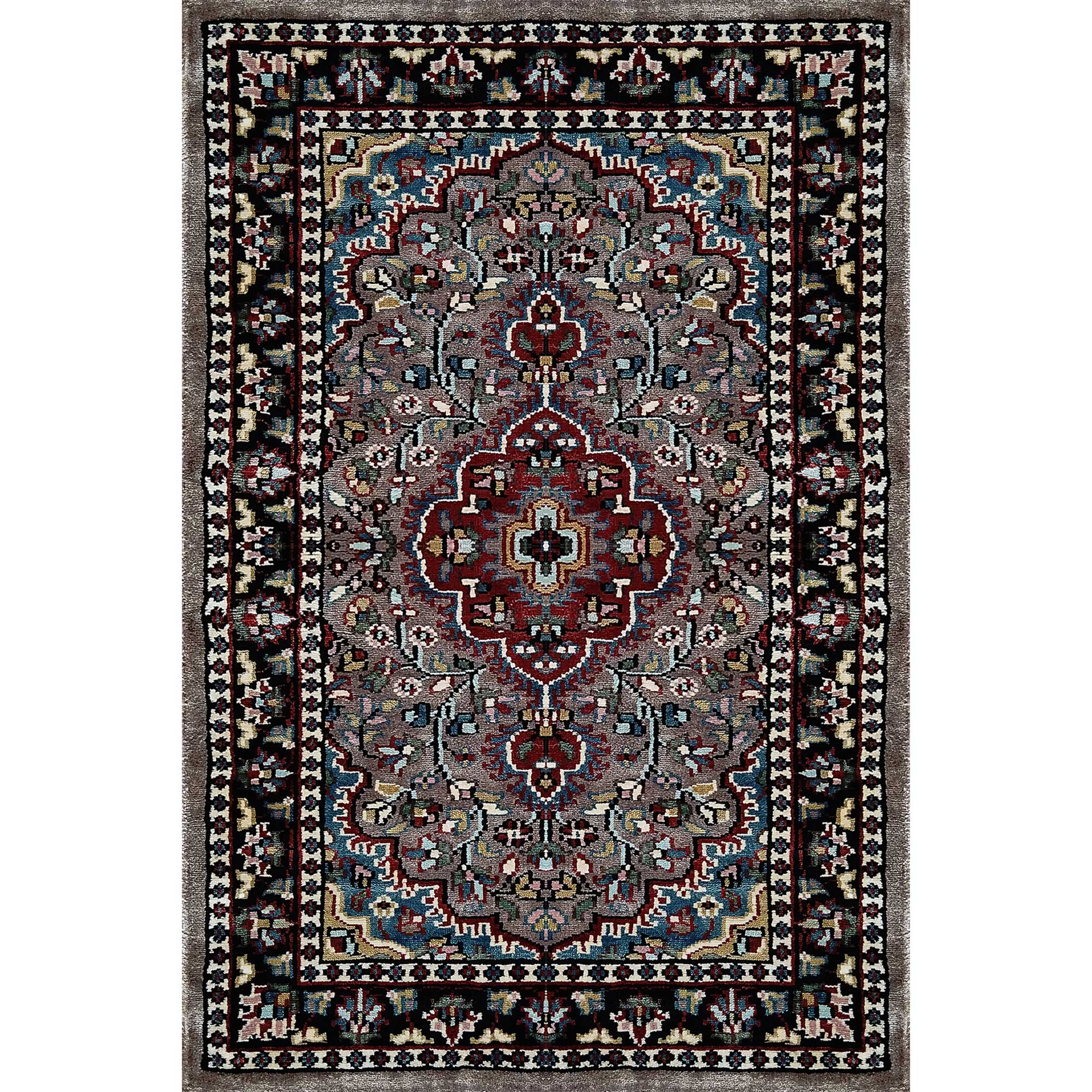 2×3 Feet Hand Knotted Persian Silk Carpet Multi - Which Mark