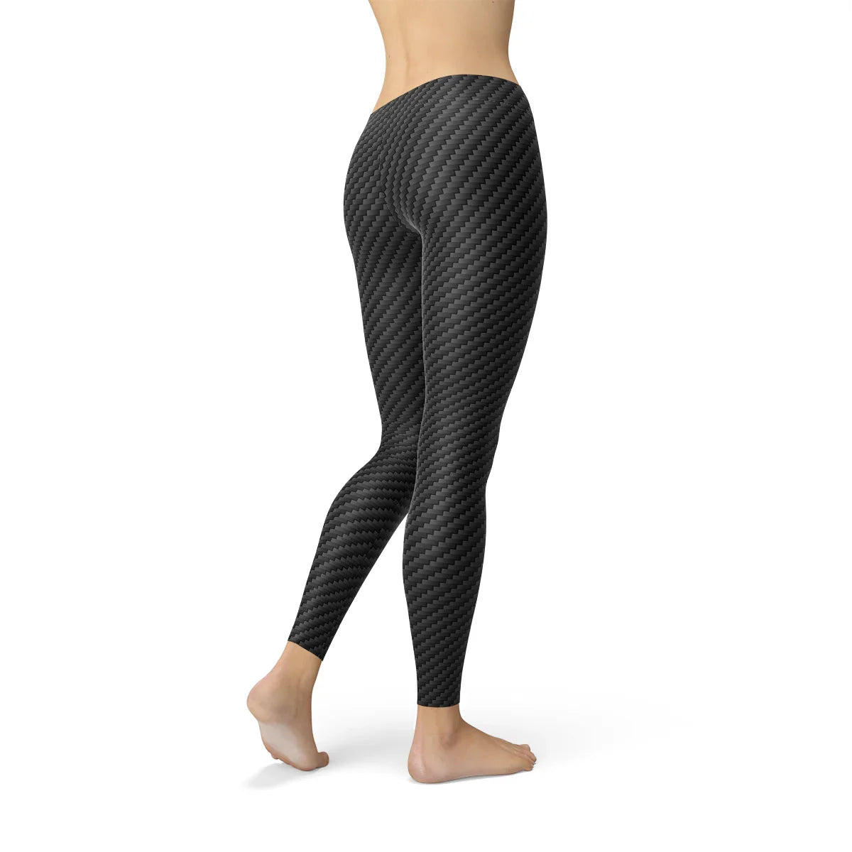 Womens Black Carbon Fiber Leggings - Which Mark