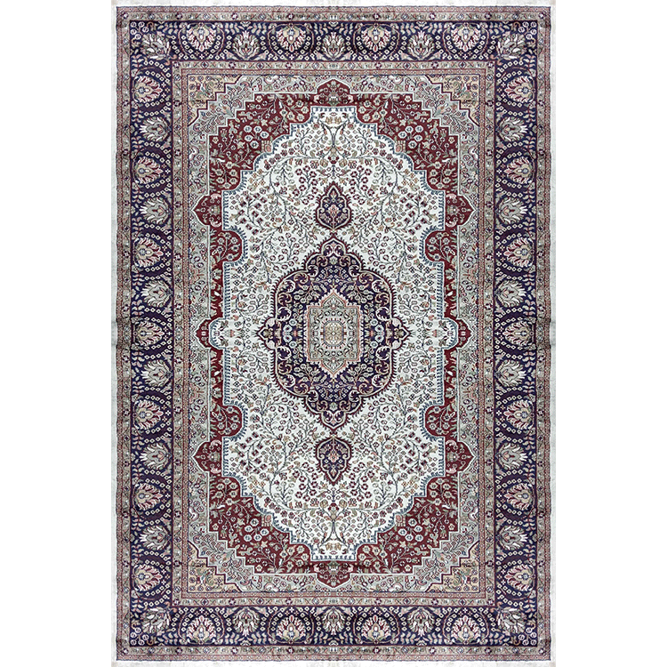 6×9 Feet Handmade Carpet Royal White Hand Knotted Persian - Which Mark