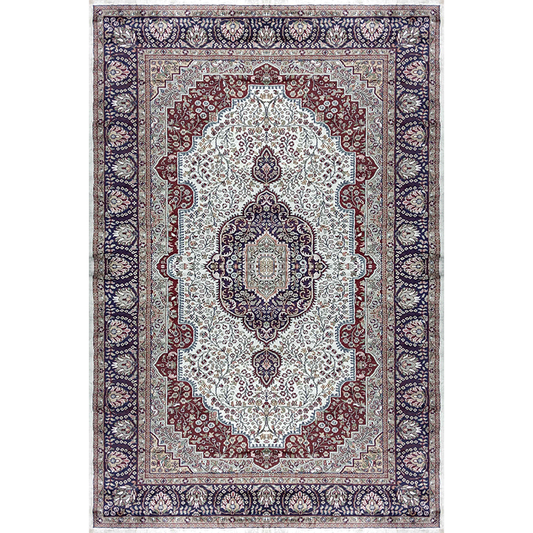 6×9 Feet Handmade Carpet Royal White Hand Knotted Persian - Which Mark