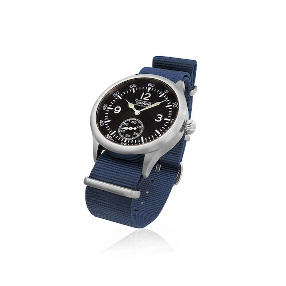 39.5mm field quartz watch with nylon 6 strap in navy blue colour - Which Mark