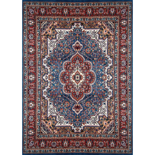 5ft×7ft Blue Hand Knotted Persian Carpet Wool - Which Mark