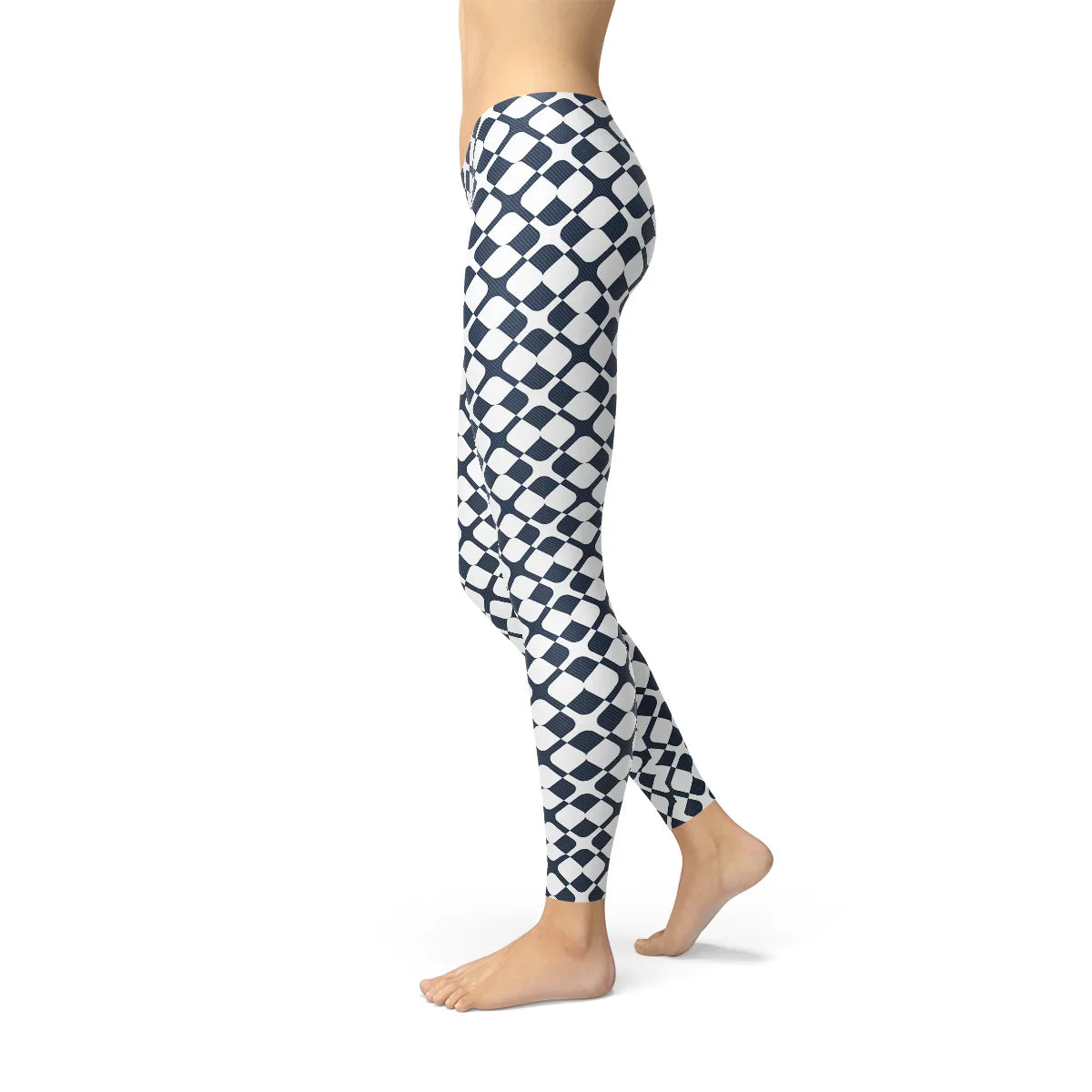 Womens Geometric Blue Tile Leggings - Which Mark