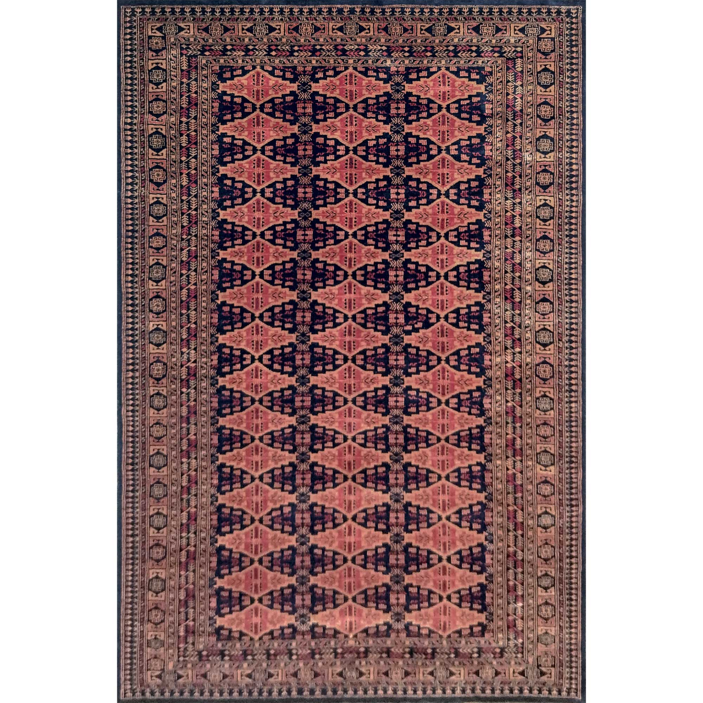 6×9 Feet Wool Black Handmade Tribal Carpet - Which Mark