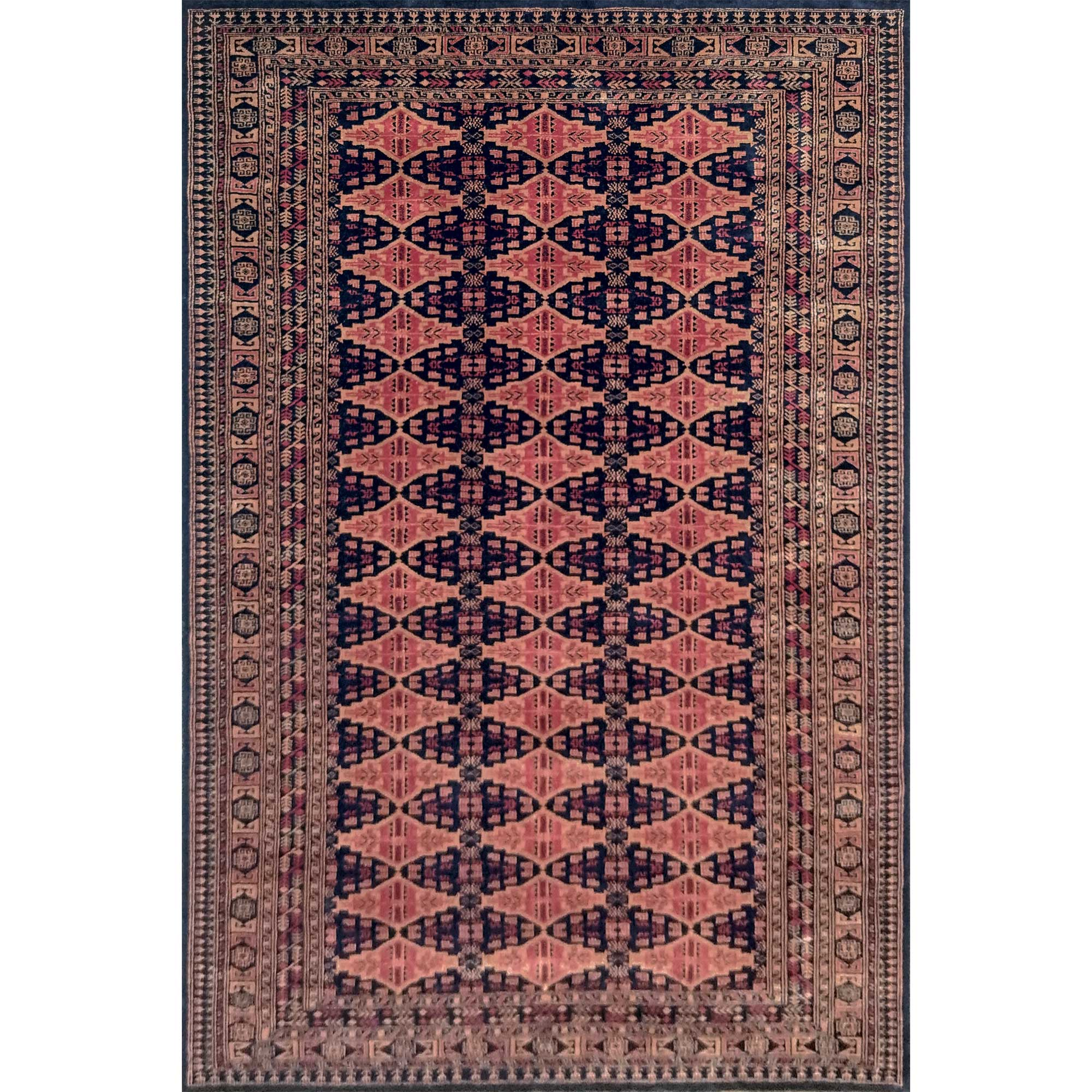 6×9 Feet Wool Black Handmade Tribal Carpet - Which Mark