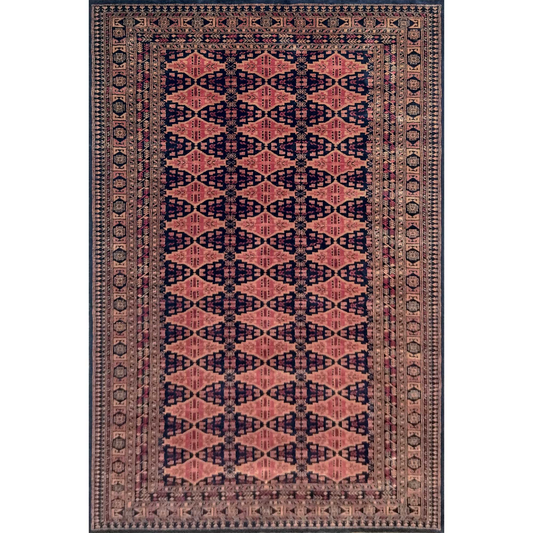 6×9 Feet Wool Black Handmade Tribal Carpet - Which Mark