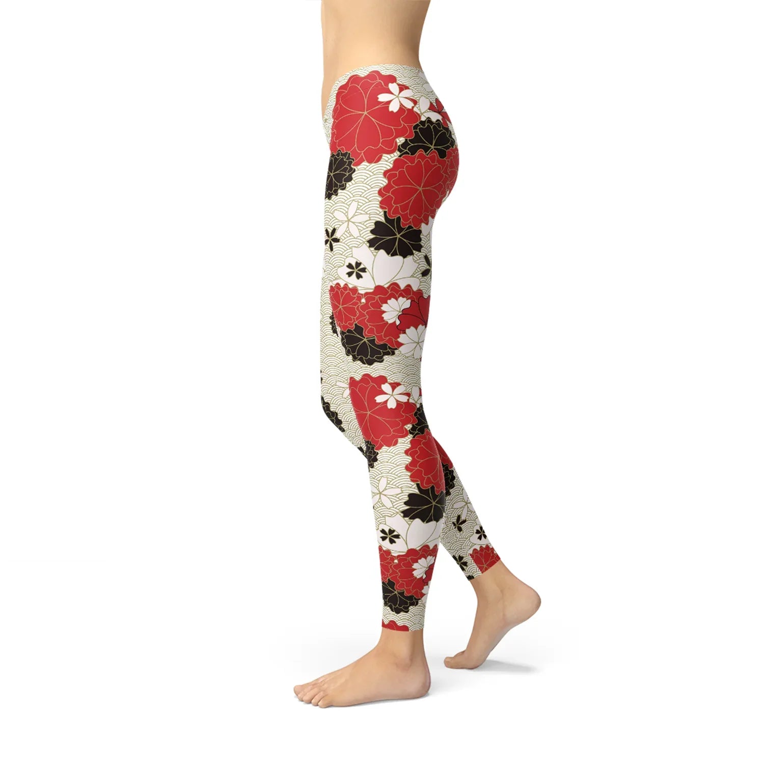 Womens Japanese Cherry Blossom Leggings - Which Mark