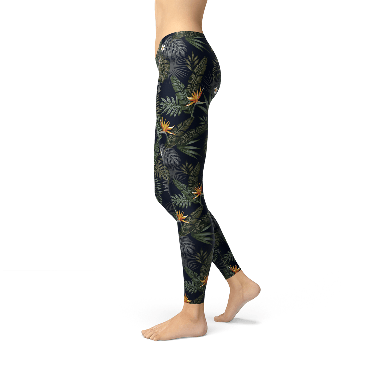 Womens Bird of Paradise Black Leggings - Which Mark
