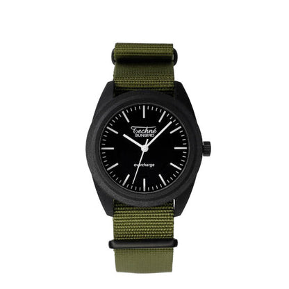 38.0mm solar ranger watch with nylon 6 strap in olive drab colour - Which Mark