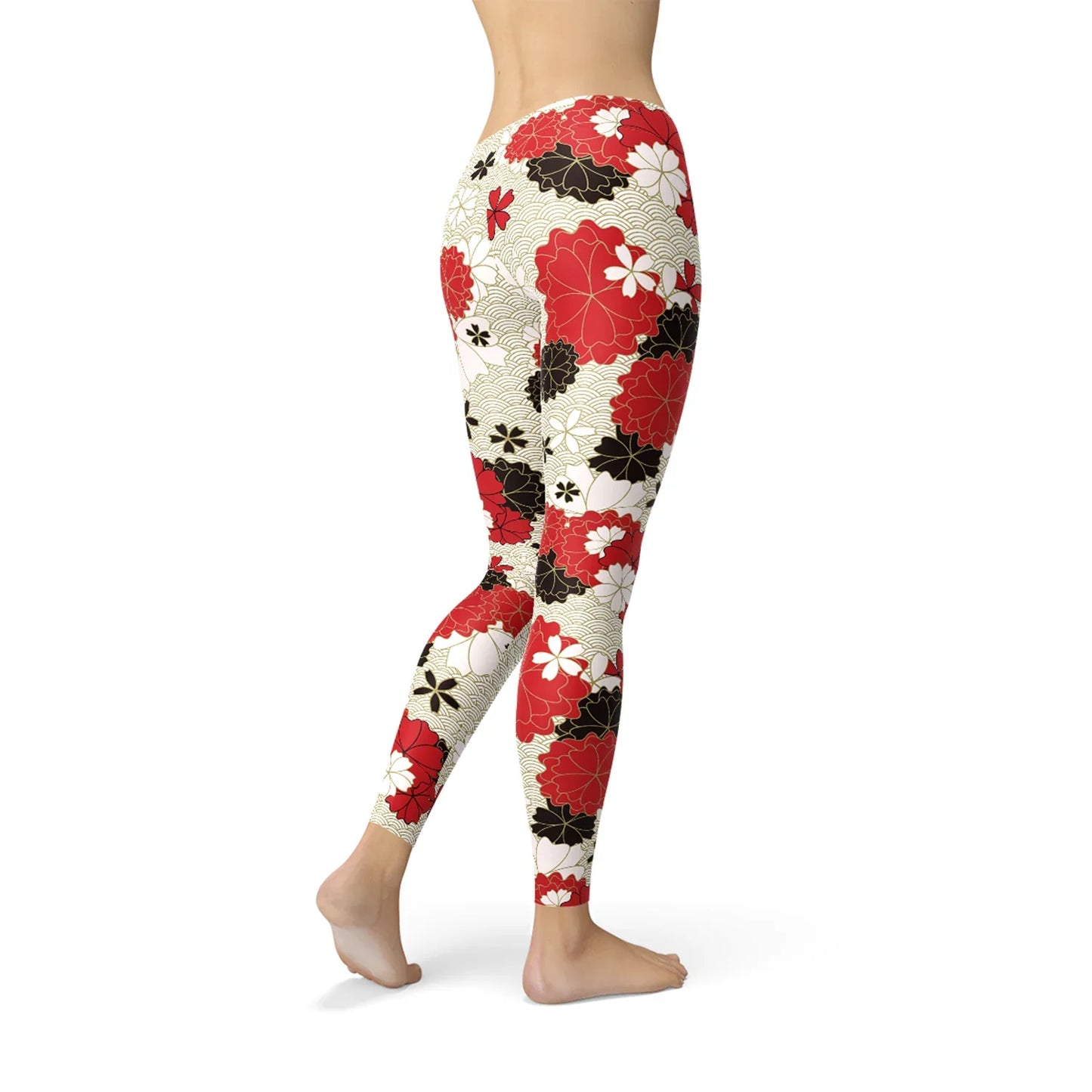 Womens Japanese Cherry Blossom Leggings - Which Mark