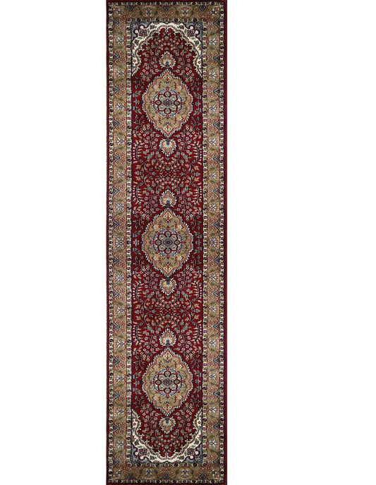 2.5×10 feet Hand Knotted Persian Wool Carpet Red - Which Mark
