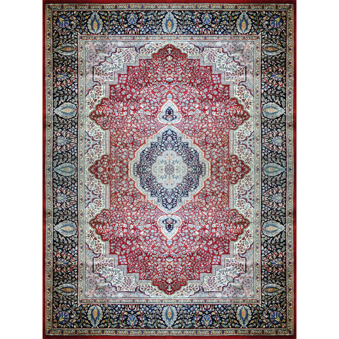 9×12 Feet Handmade Persian Wool Carpet Red - Which Mark