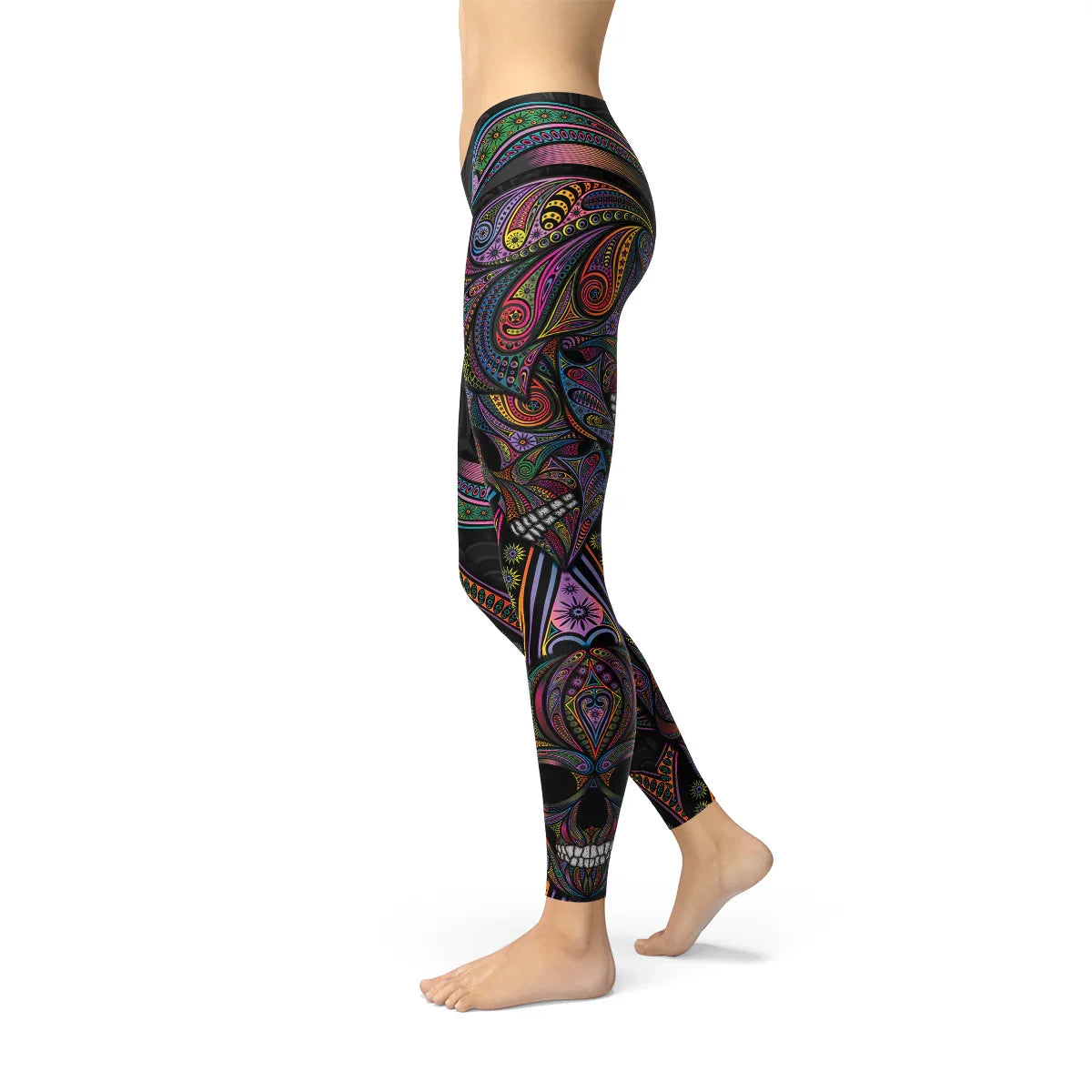 Womens Sugar Skull Leggings - Which Mark