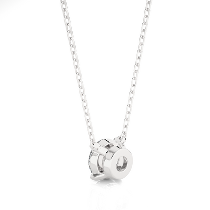 White Gold Moissanite Round Shape Pendant – PT0045 - Which Mark