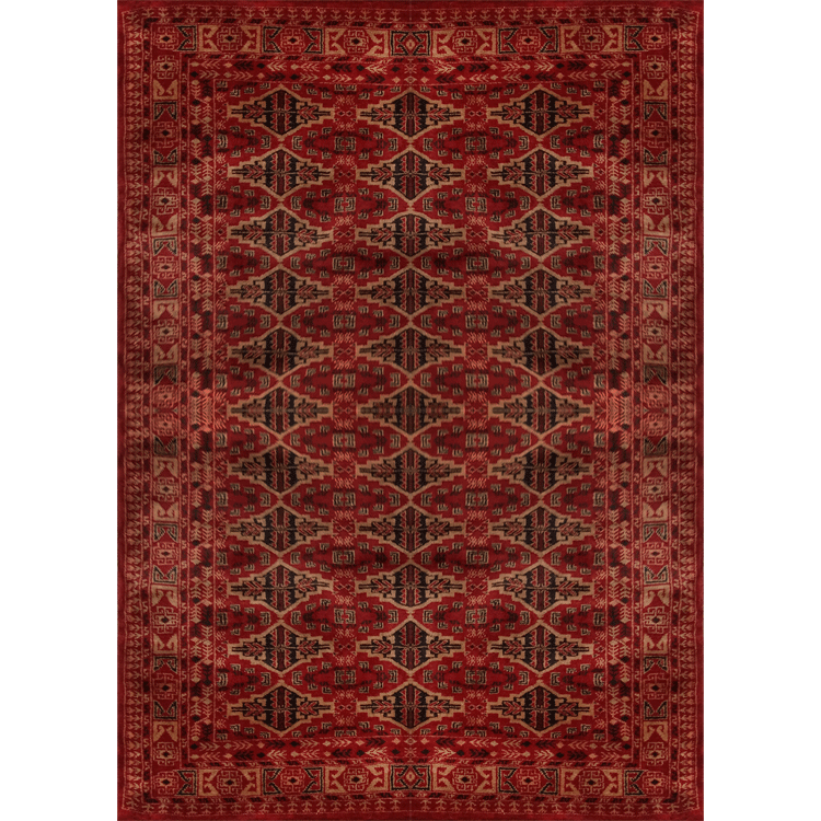 5×7 Feet Handmade Wool Carpet Red Hand Knotted Bukhara - Which Mark
