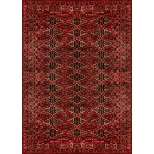 5×7 Feet Handmade Wool Carpet Red Hand Knotted Bukhara - Which Mark