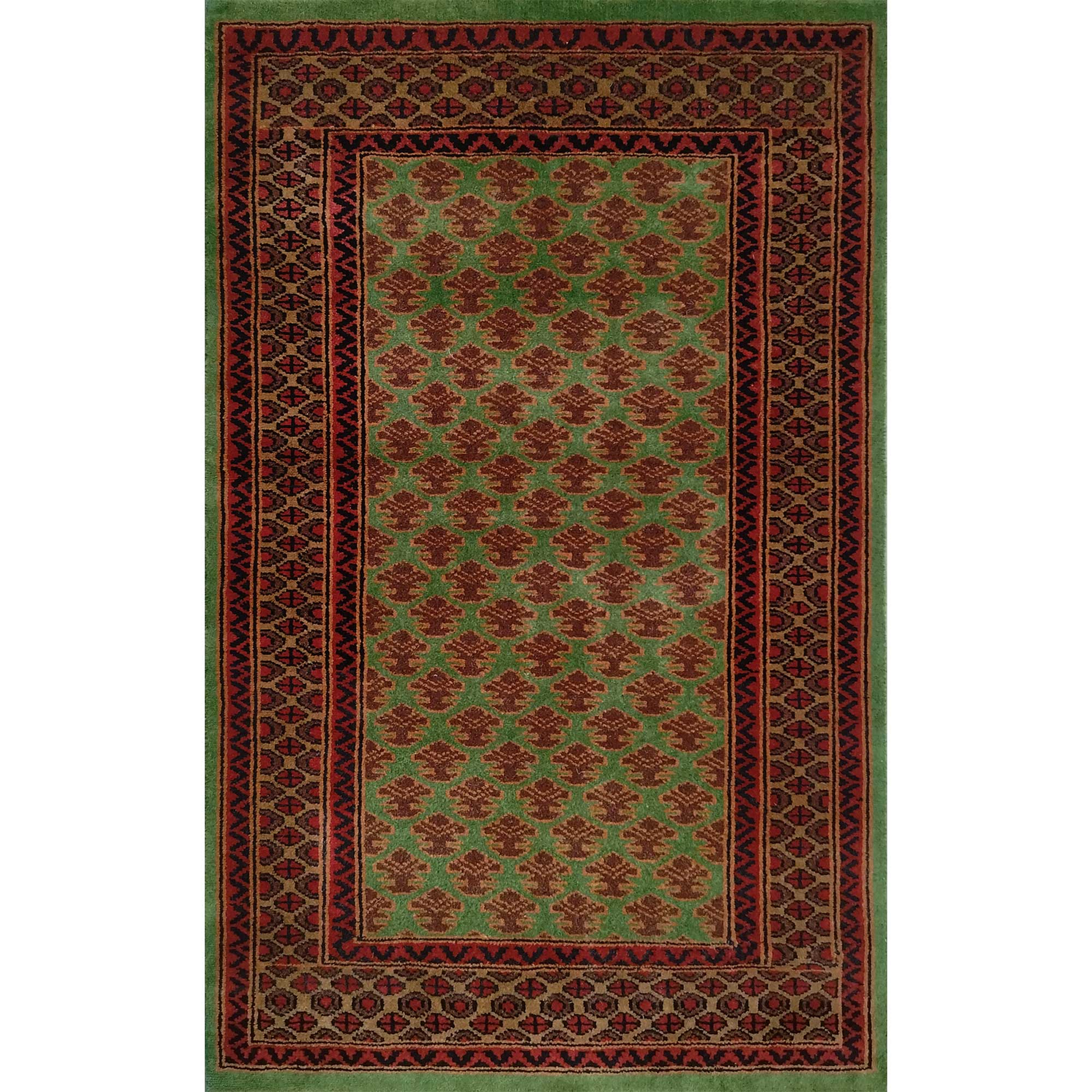 2.5ft x 4ft Hand Knotted Wool Carpet Lichi Green - Which Mark